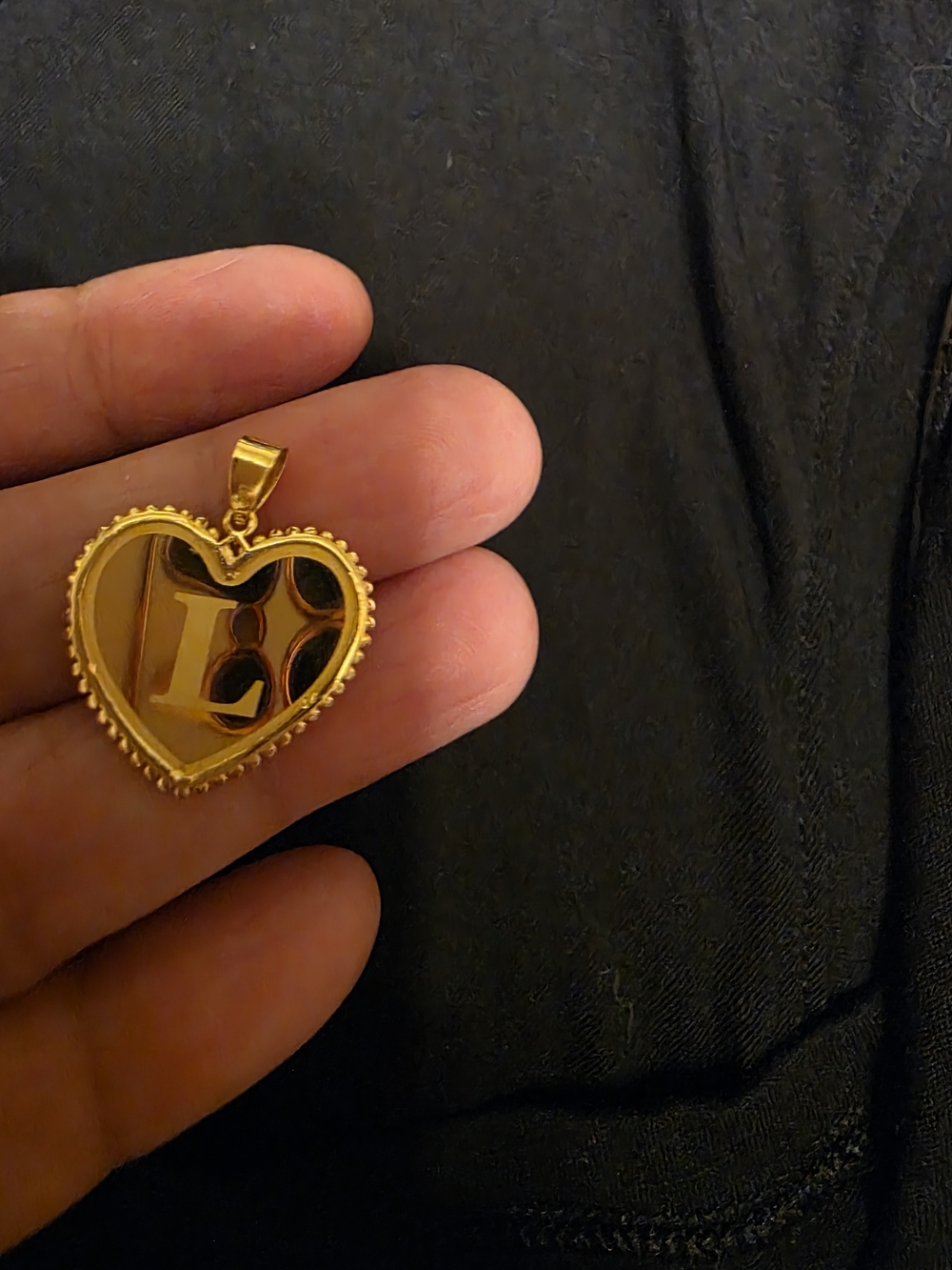 18k Gold Heart Pendant  ,stamp 750 Not Plated  Almost 2 Grams Sold By Piece